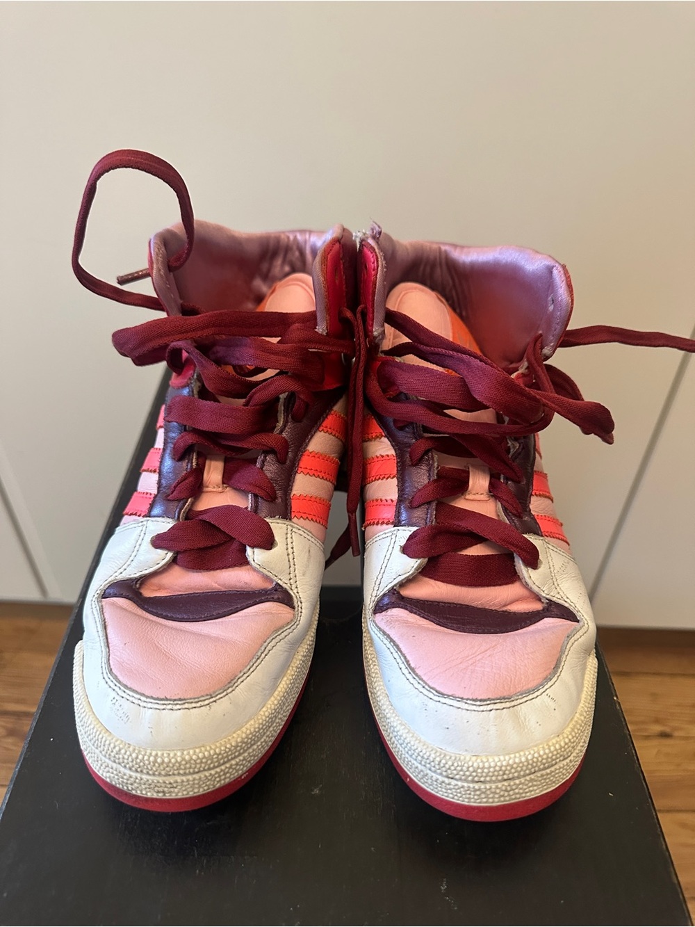 VINTAGE 2007 Adidas Grace Mid Valentine's Day  Pink Sneakers Women 7.5 EU 39